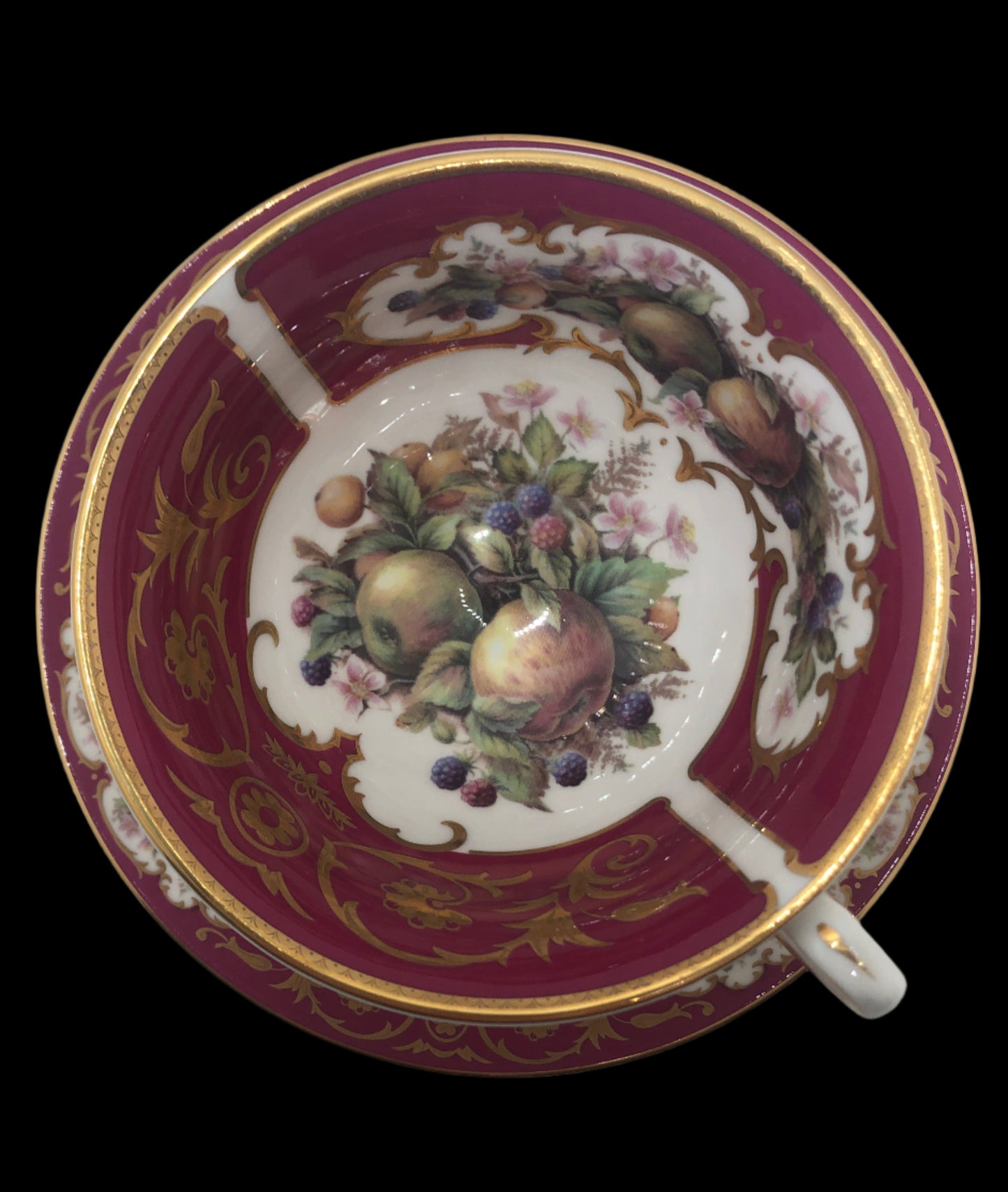 Vintage English Bone China Cup and Saucer from The Chatsworth Collection