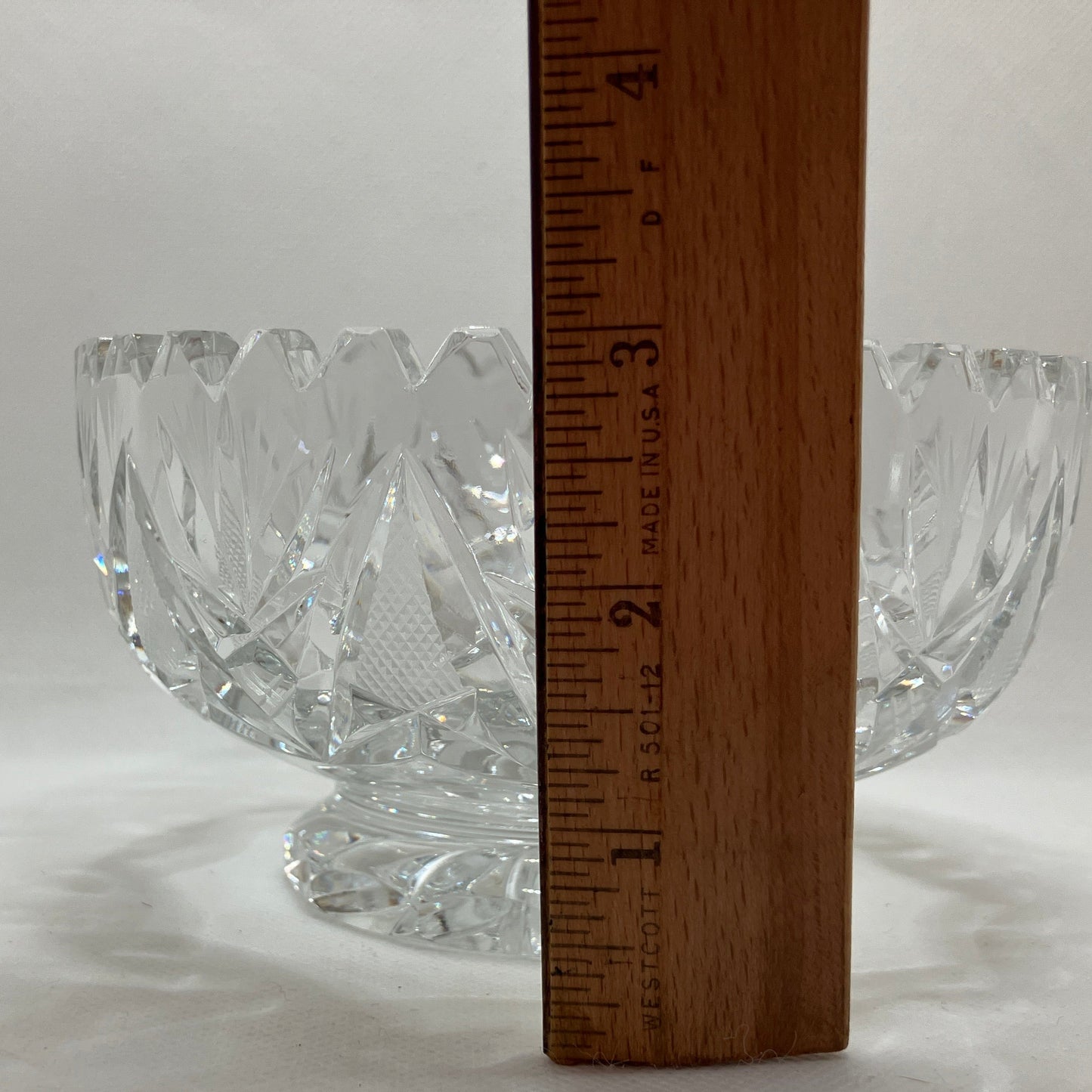 Vintage Sawtooth Lead Crystal Bowl – 5.5” Diameter