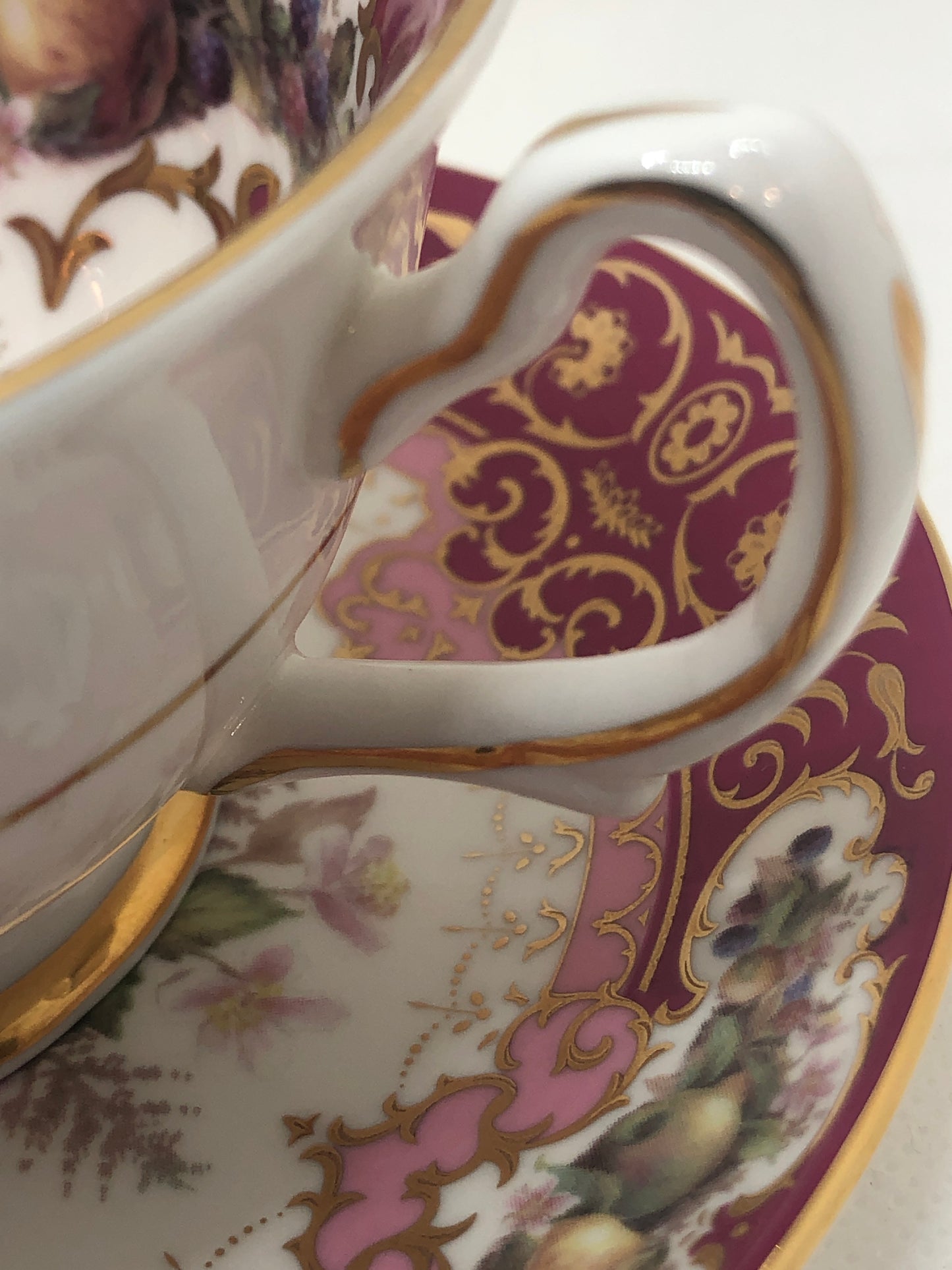 Vintage English Bone China Cup and Saucer from The Chatsworth Collection