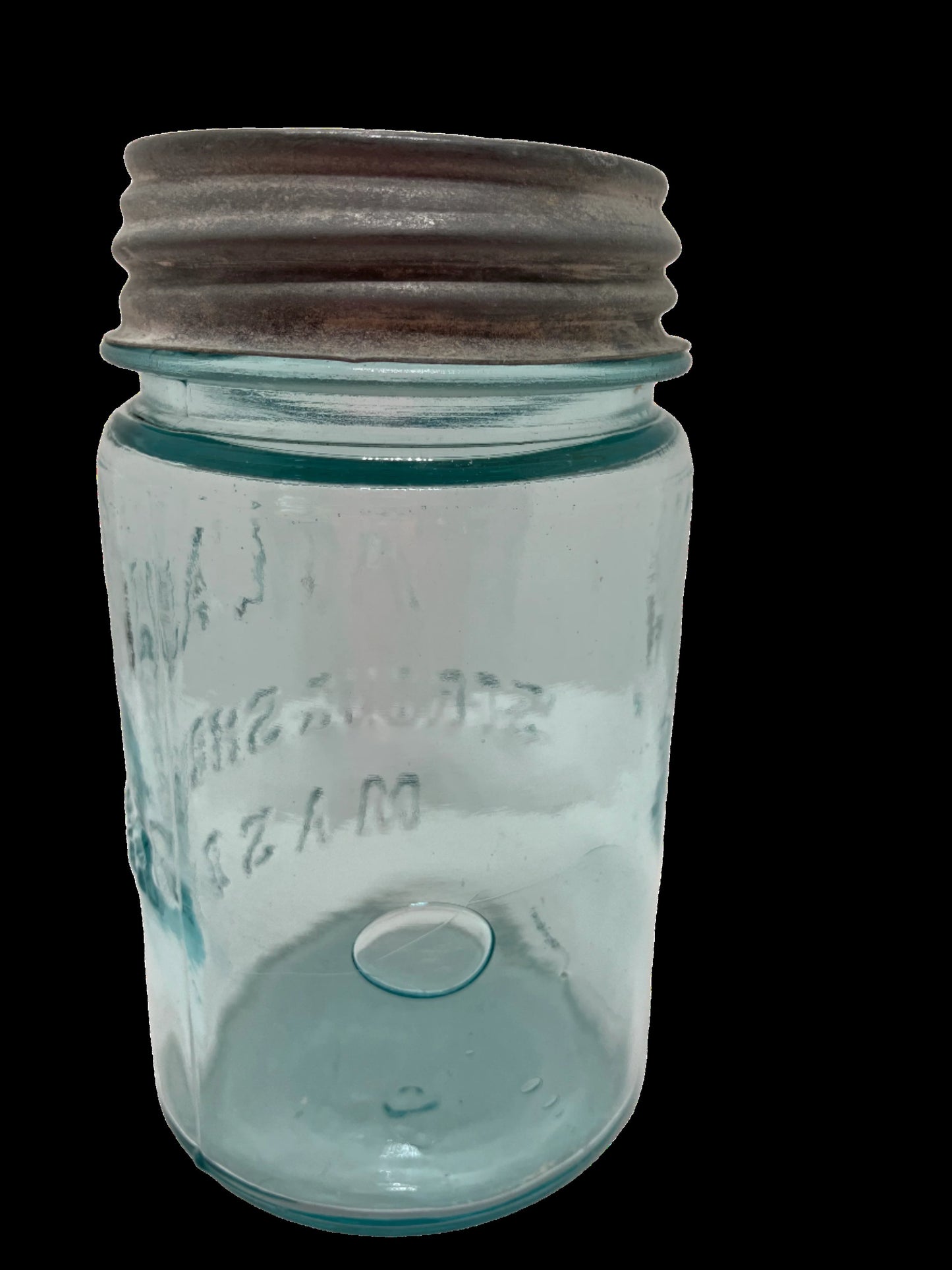 Atlas Blue Pint Jar Back