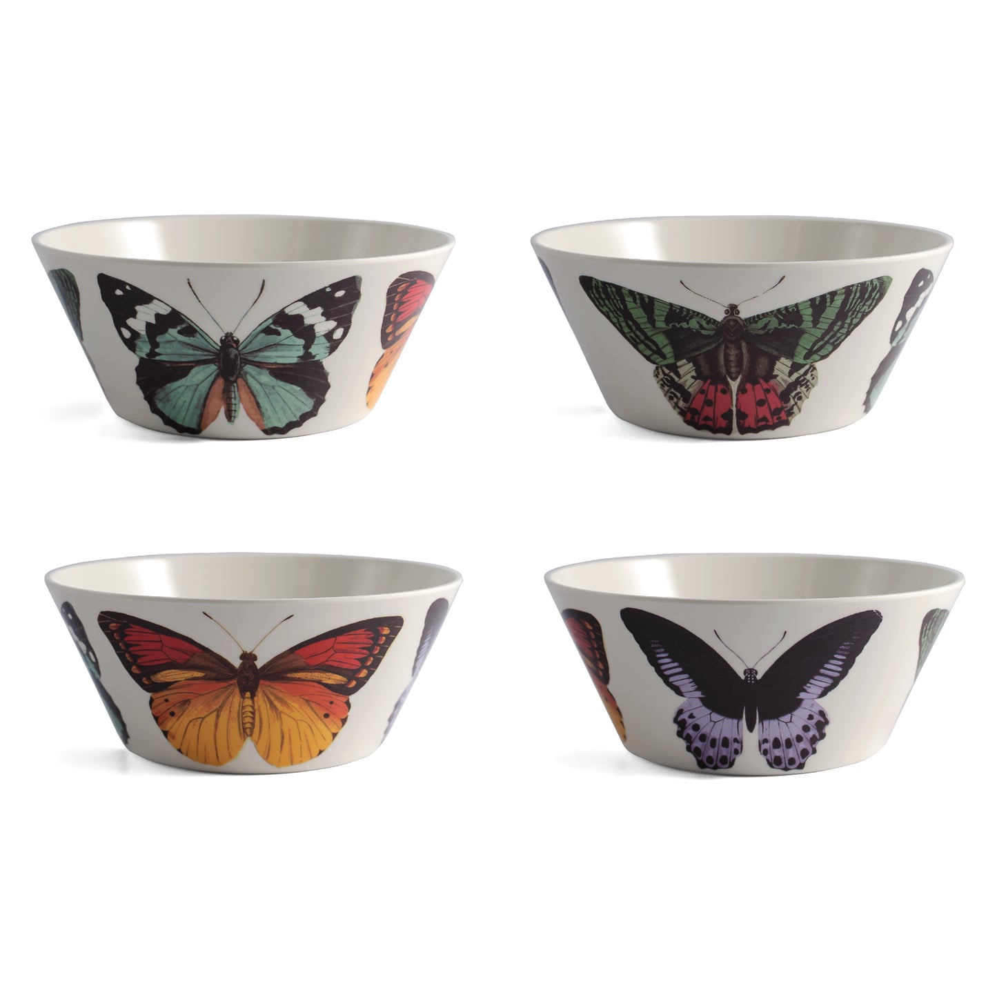 Cottage Core Melamine bowl set butterfly design by Thomas Paul 