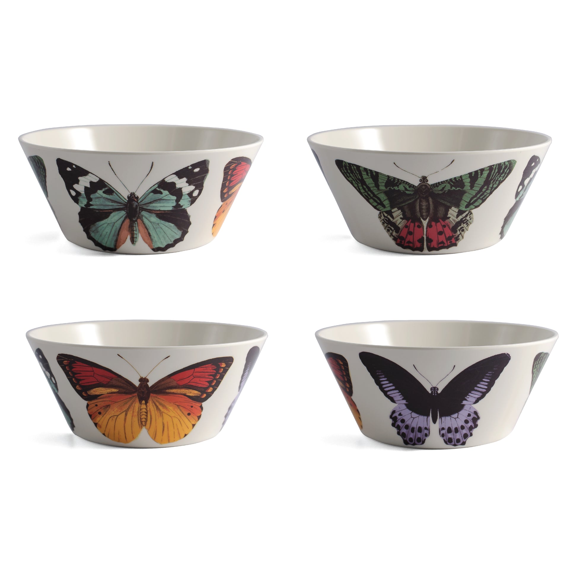 Cottage Core Melamine bowl set butterfly design by Thomas Paul 