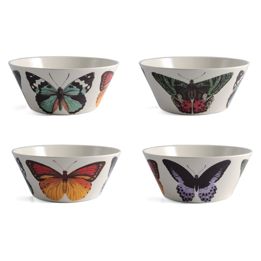 Cottage Core Melamine bowl set butterfly design by Thomas Paul 