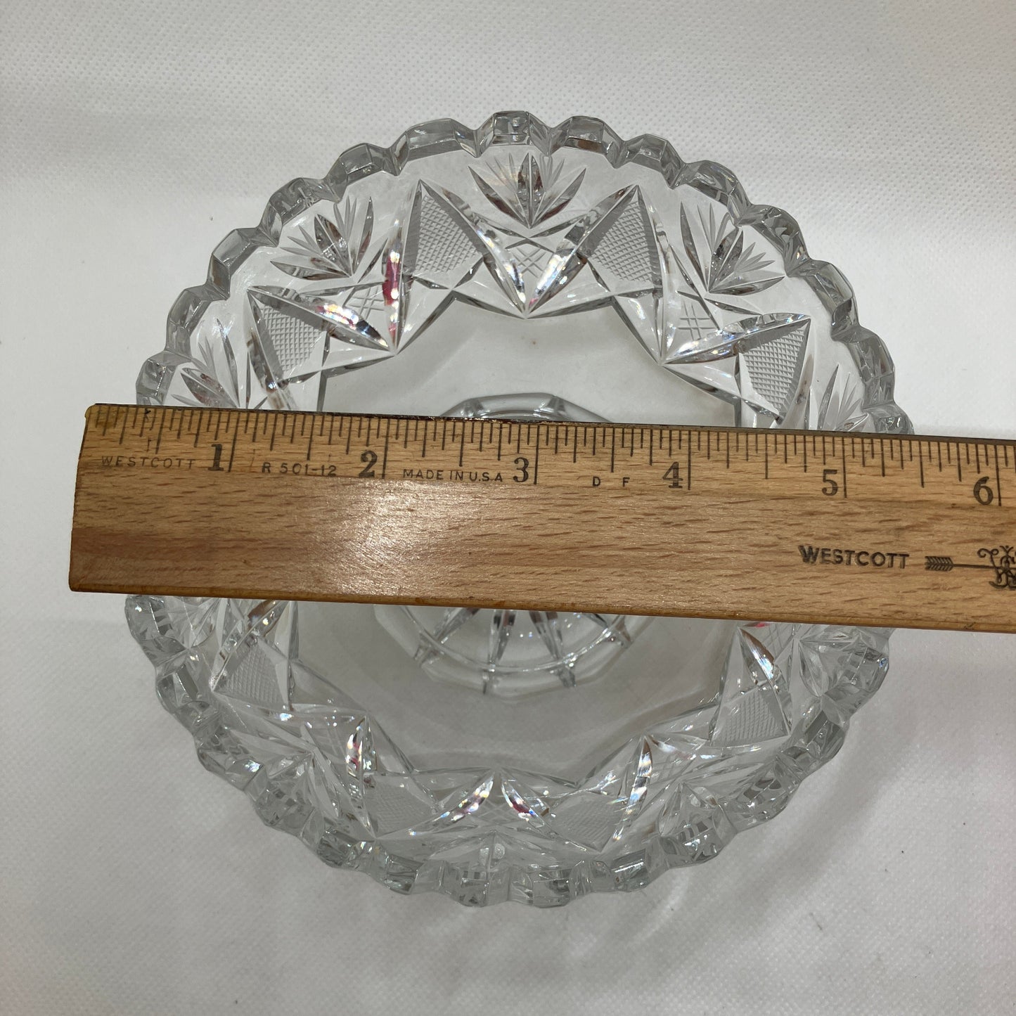 Vintage Sawtooth Lead Crystal Bowl – 5.5” Diameter