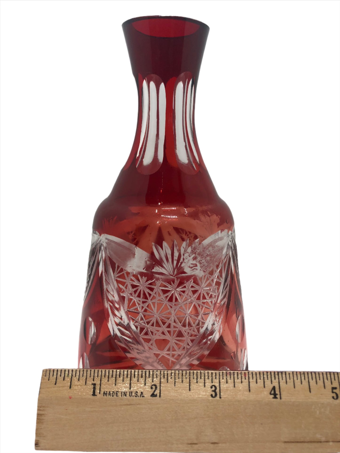 Decanter Bohemian Ruby Glass width