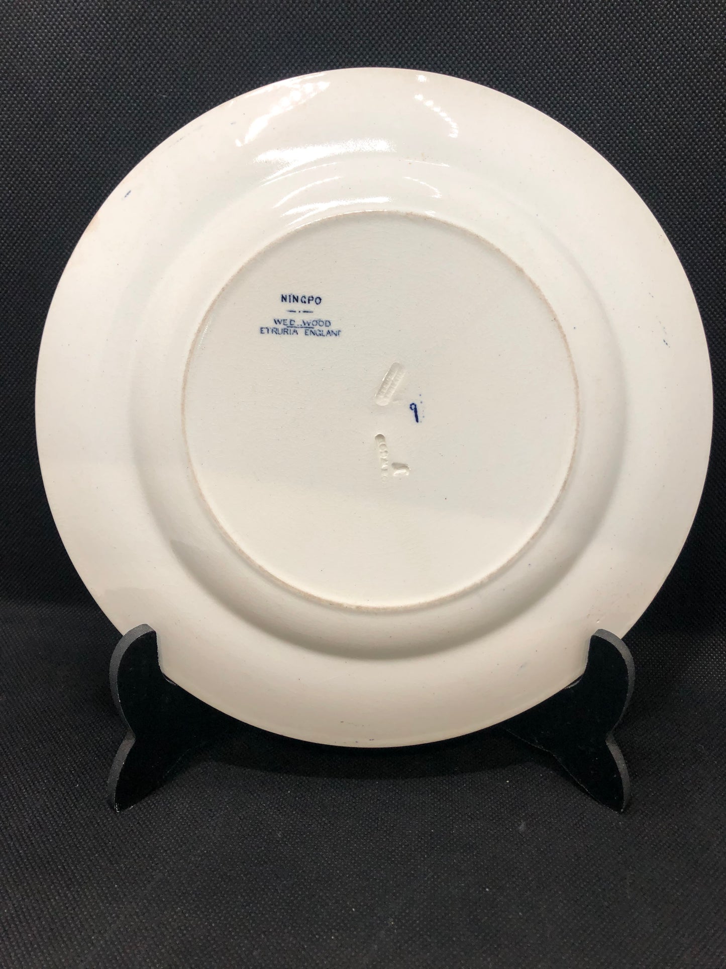Farmhouse Wedgwood Antique Plate Dinner Ningpo Pattern Back View 