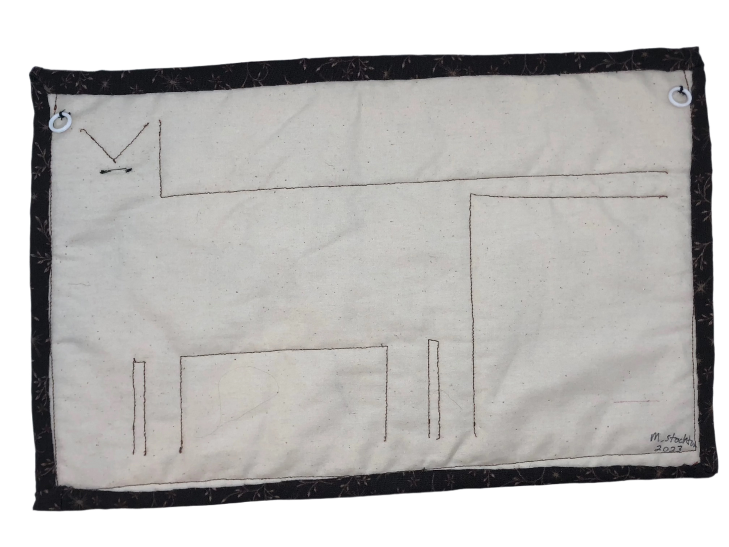 Primitive Cat Quilt Wall Hanging