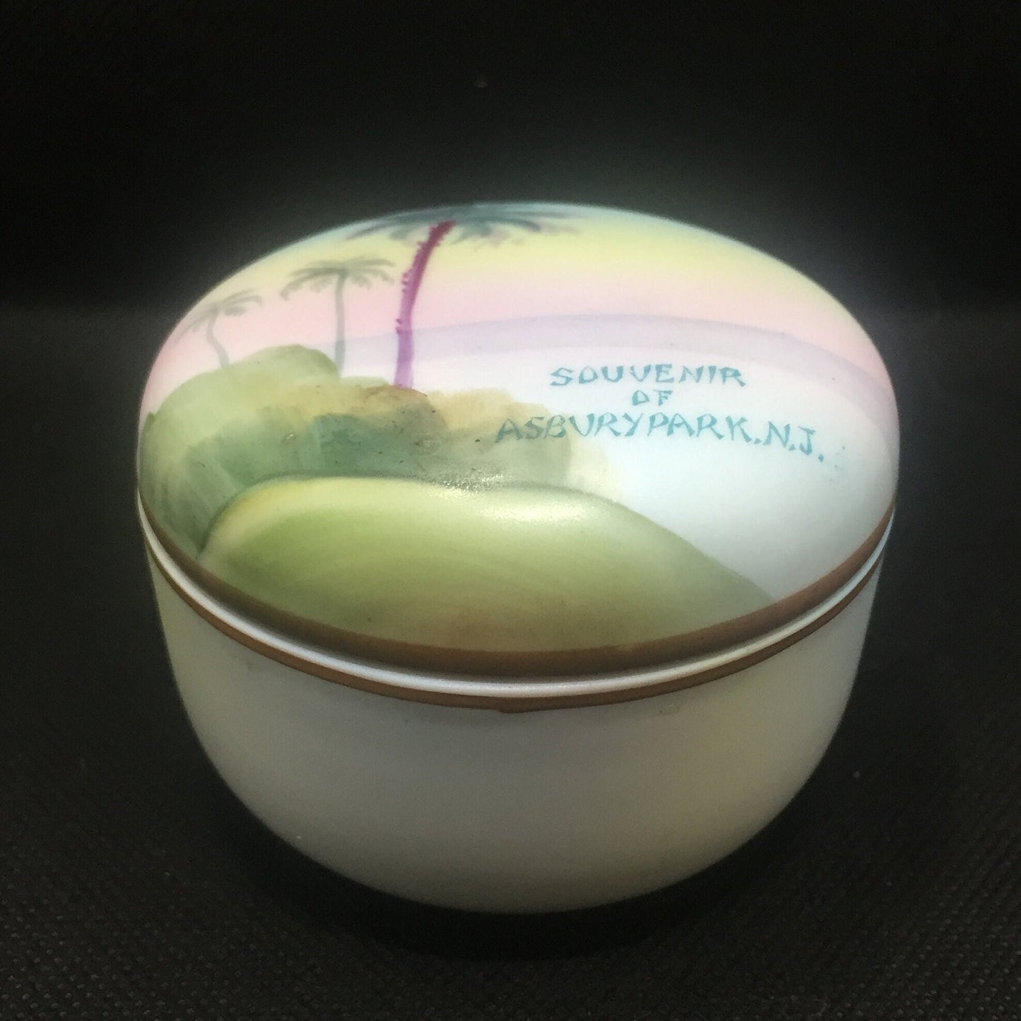 Nippon Souvenir Trinket Dish with Lid