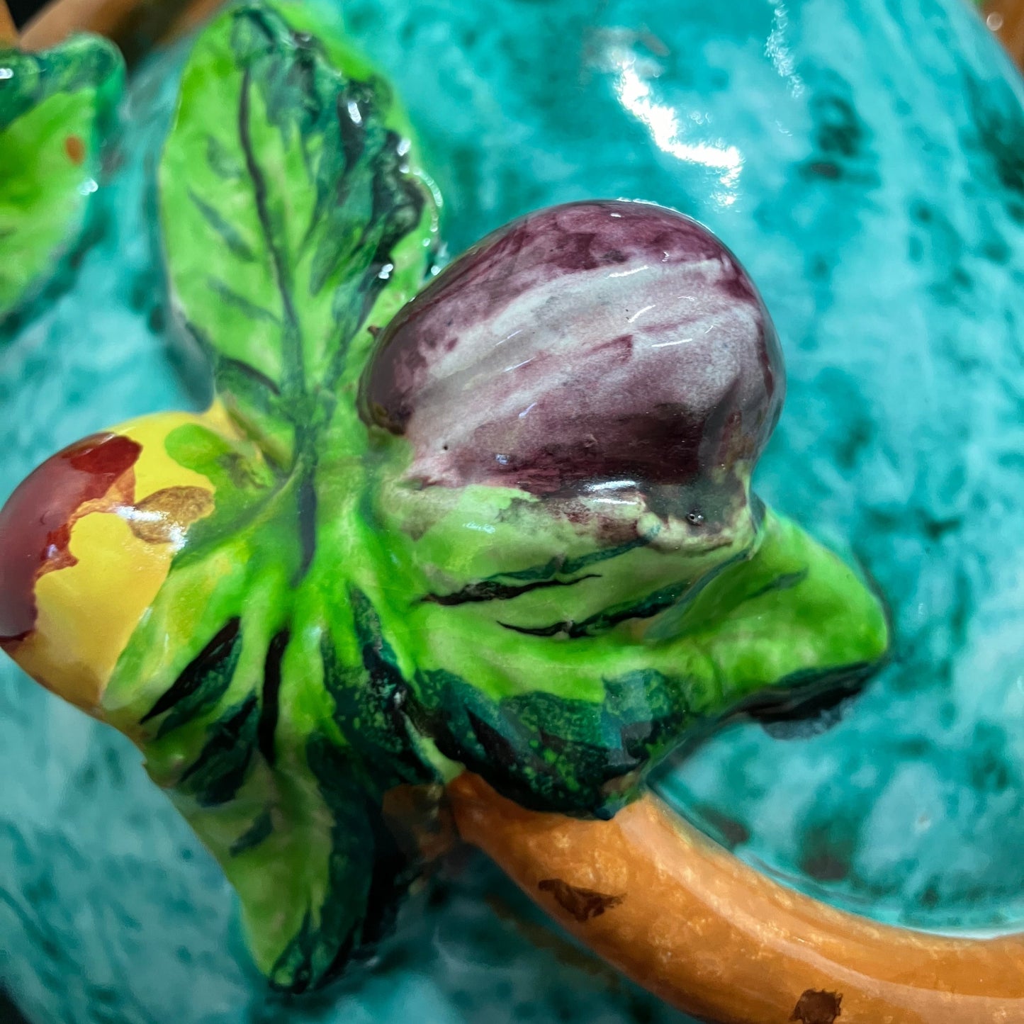 Porcelain Vase with Berry Close Up