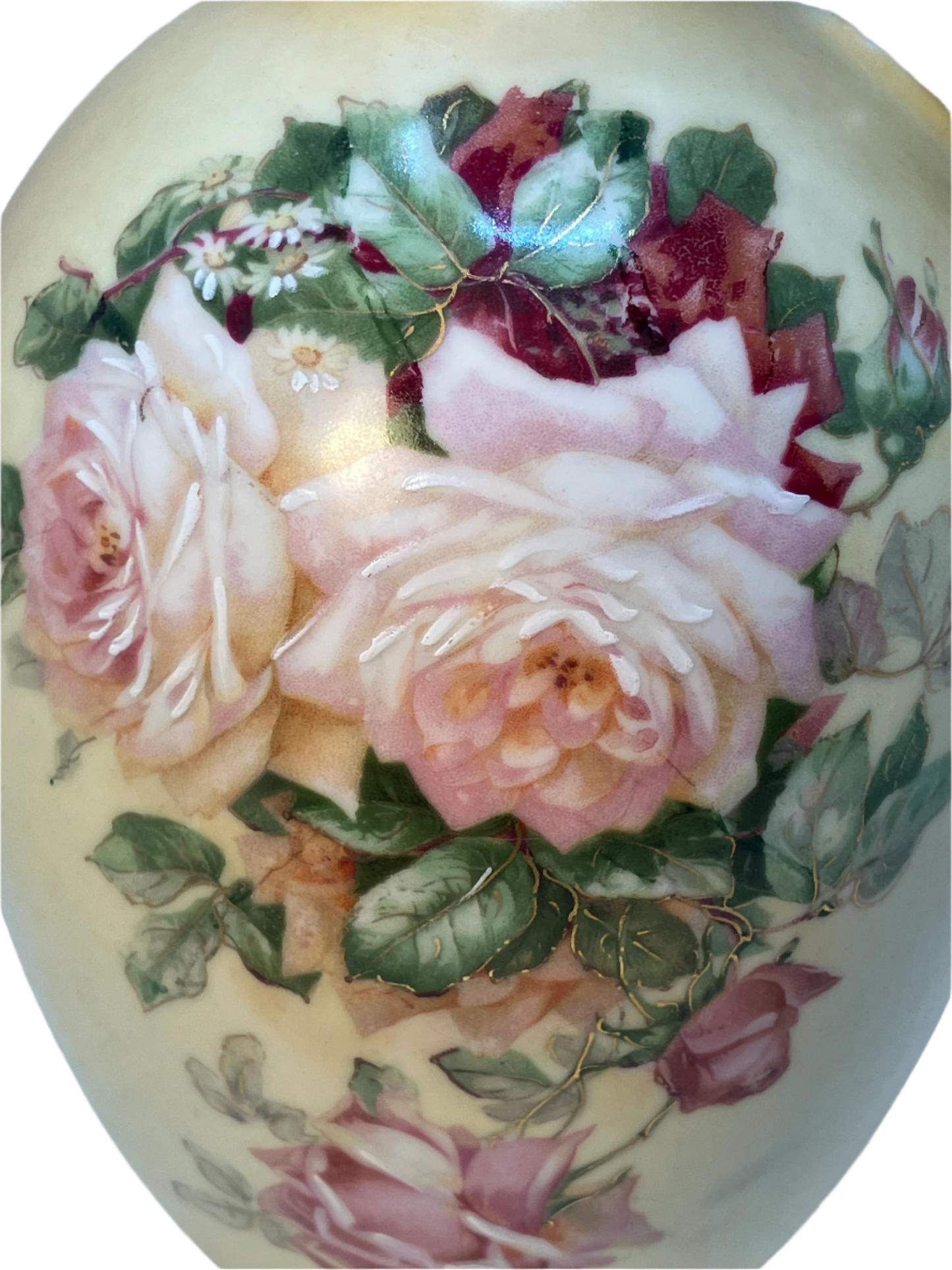 Rose Artwork on Antique Austrian Pitcher