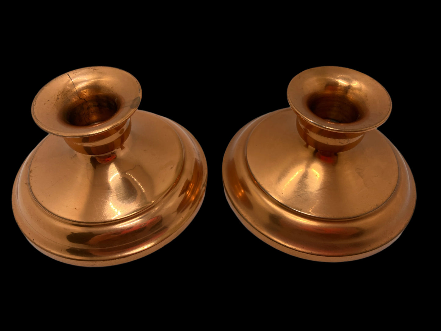 Set of Mid Century Copper Candle Holders 