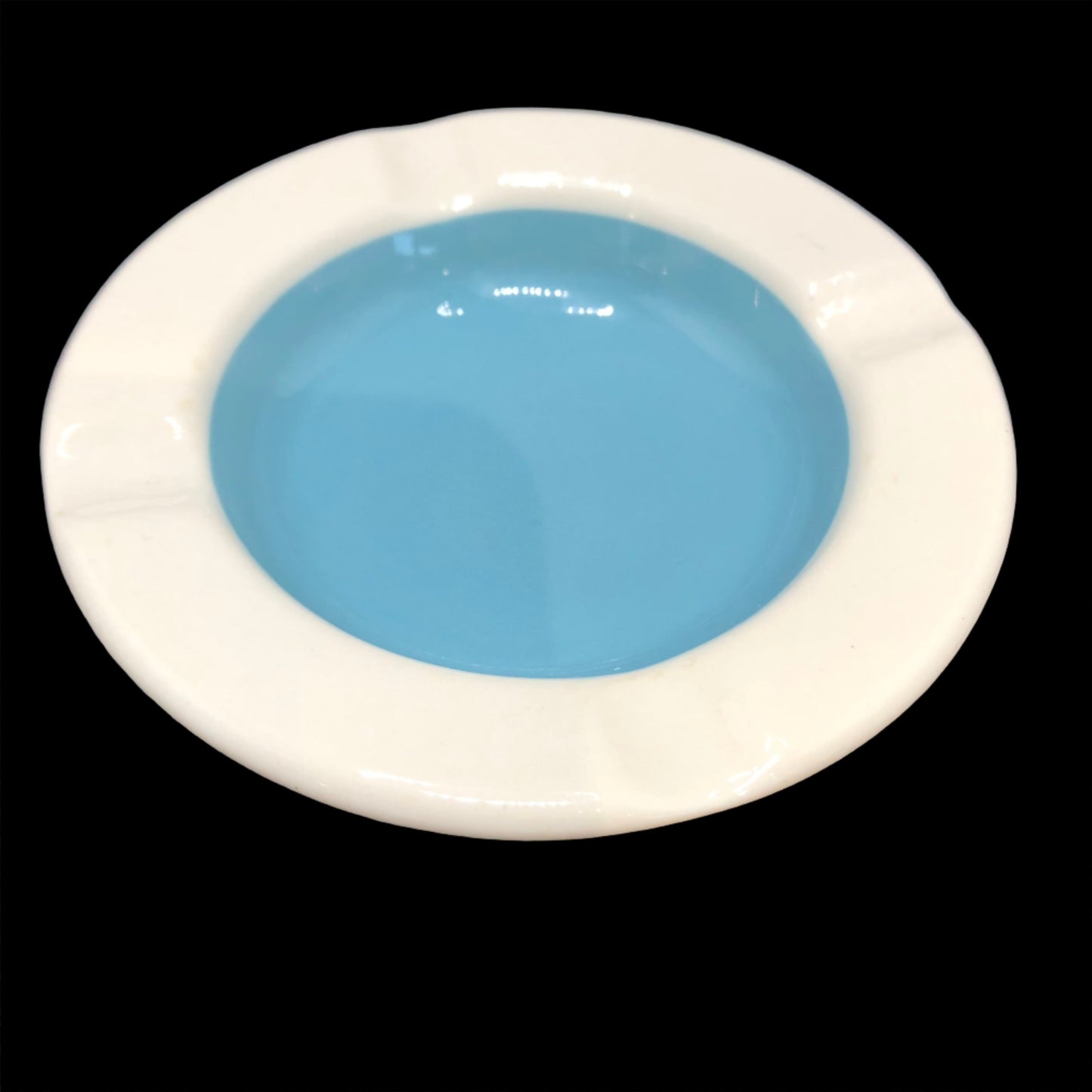 Syracuse ashtray blue top view