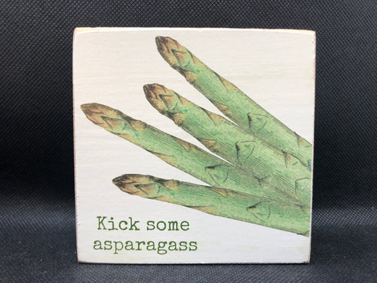 Wood Block Sign- Asparagus 