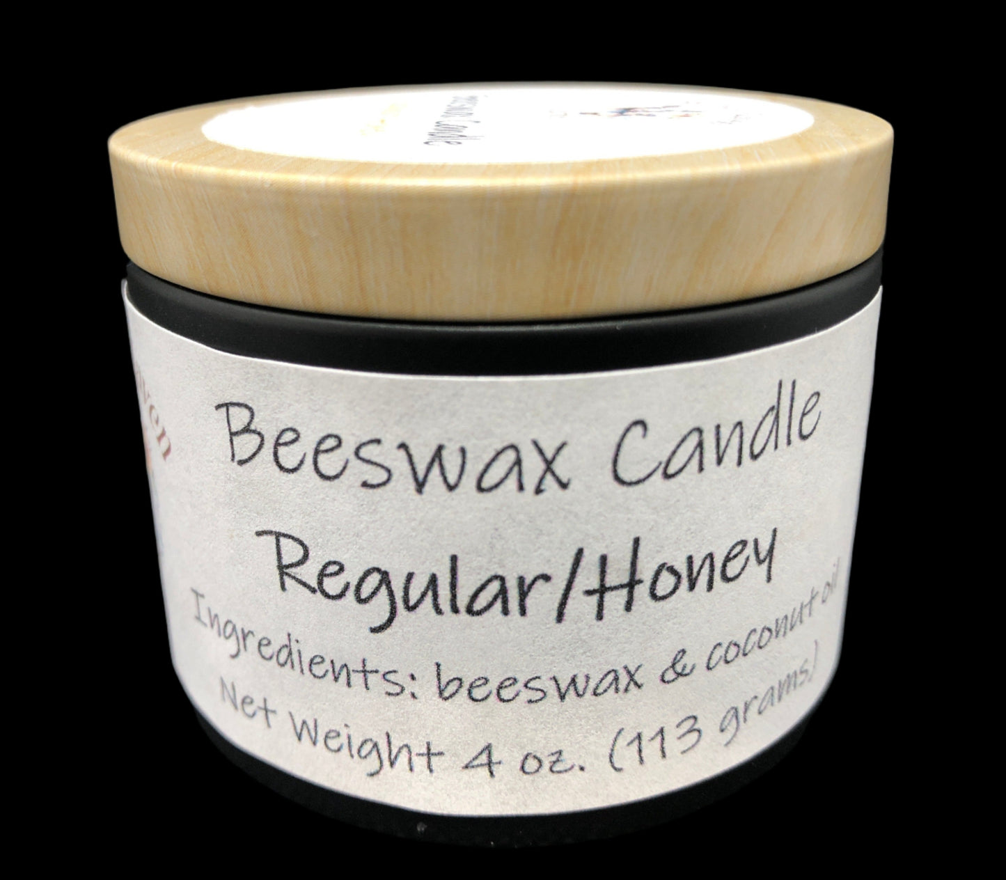 beeswax candle honey scent natural 4oz