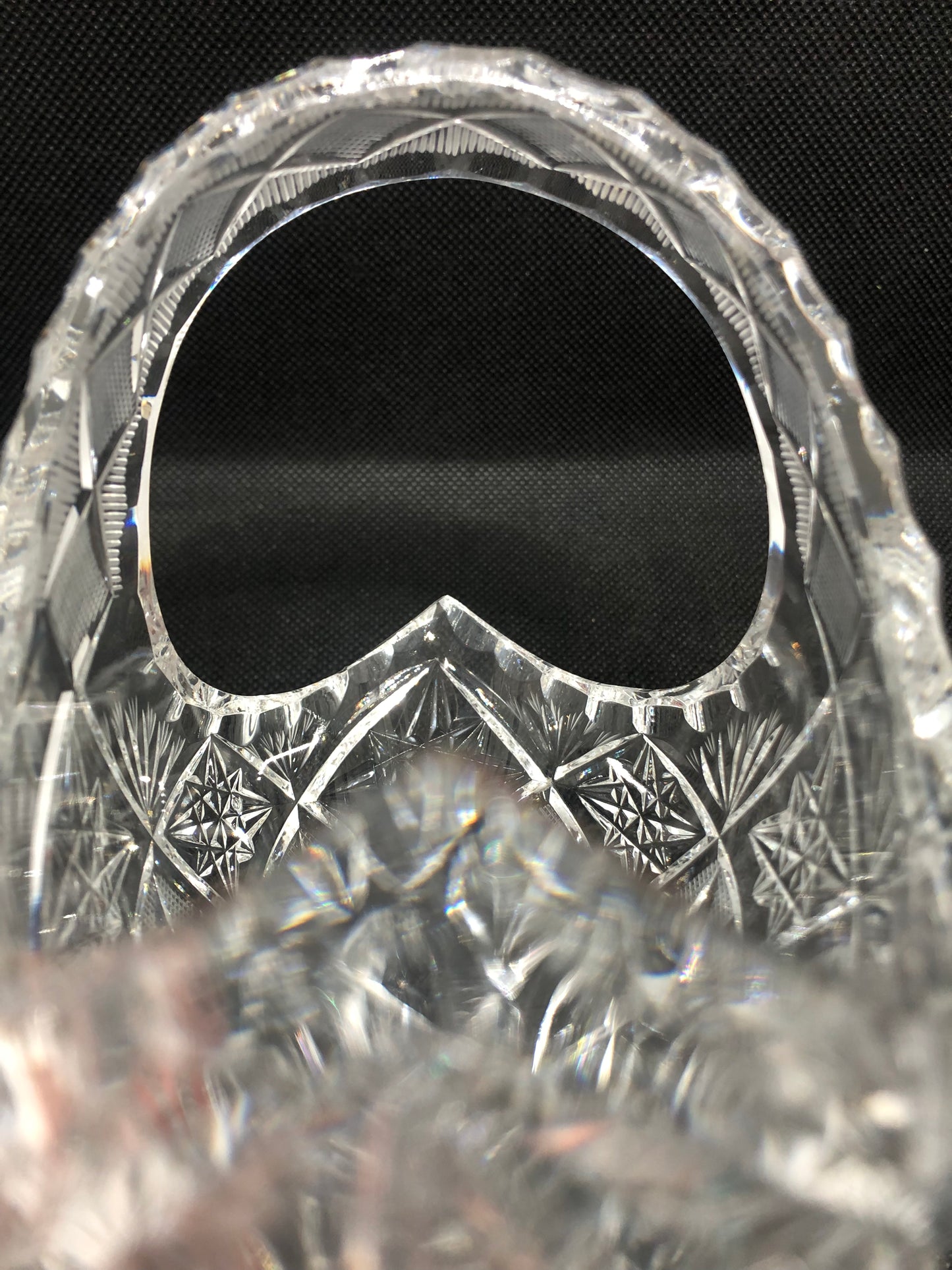 crystal vase handle close up 2