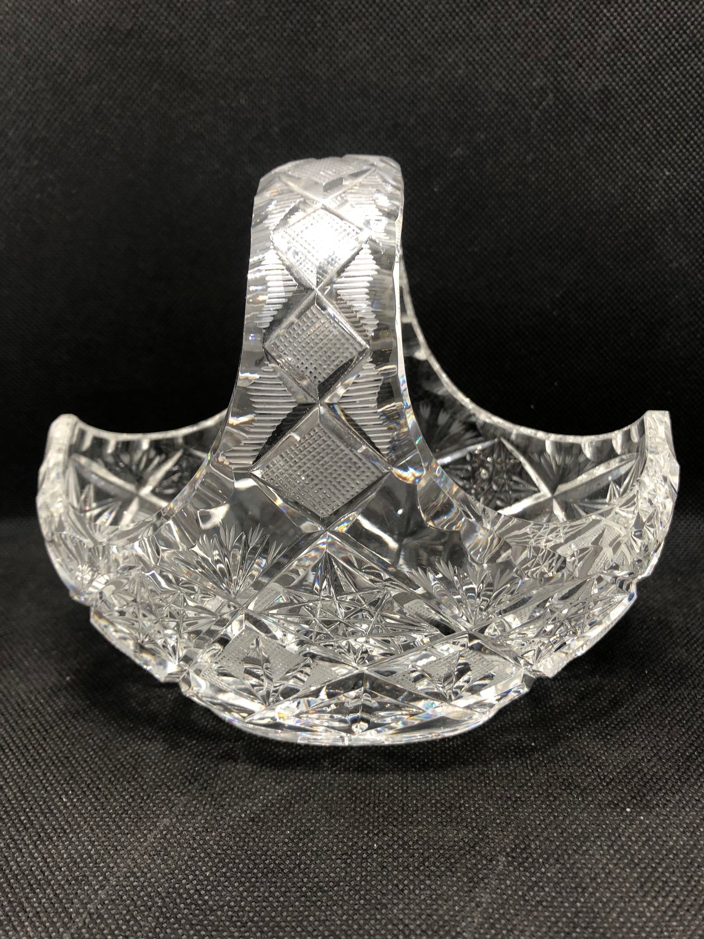 crystal vase handle diamond design 