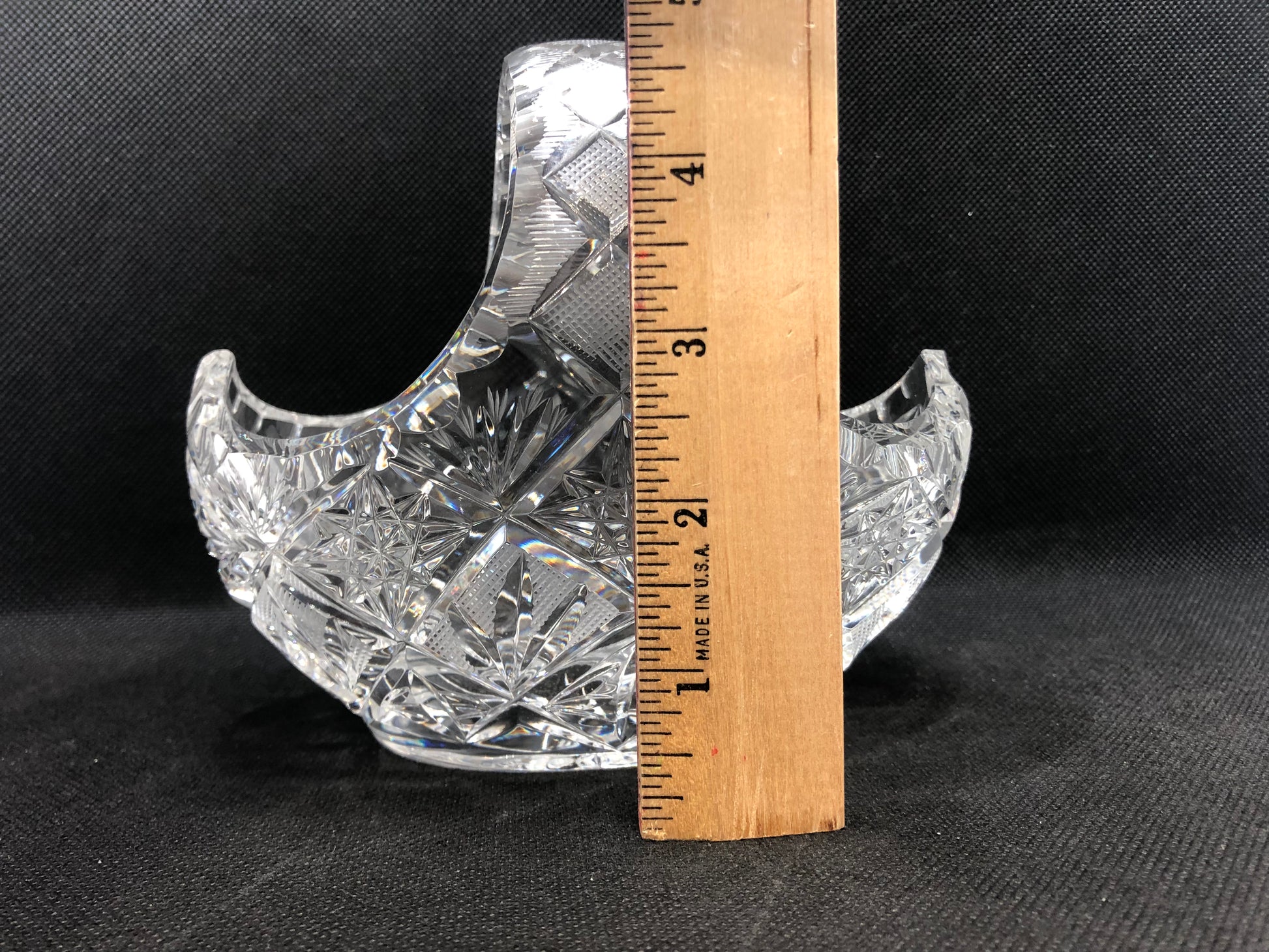 crystal vase handle height