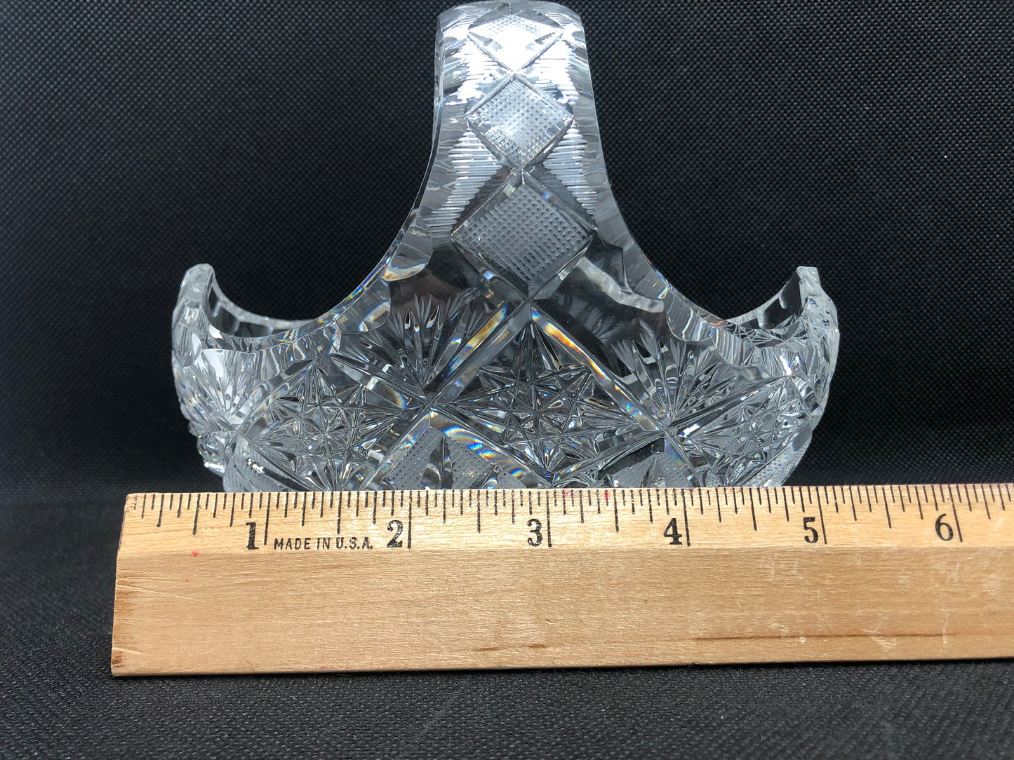 crystal vase handle length