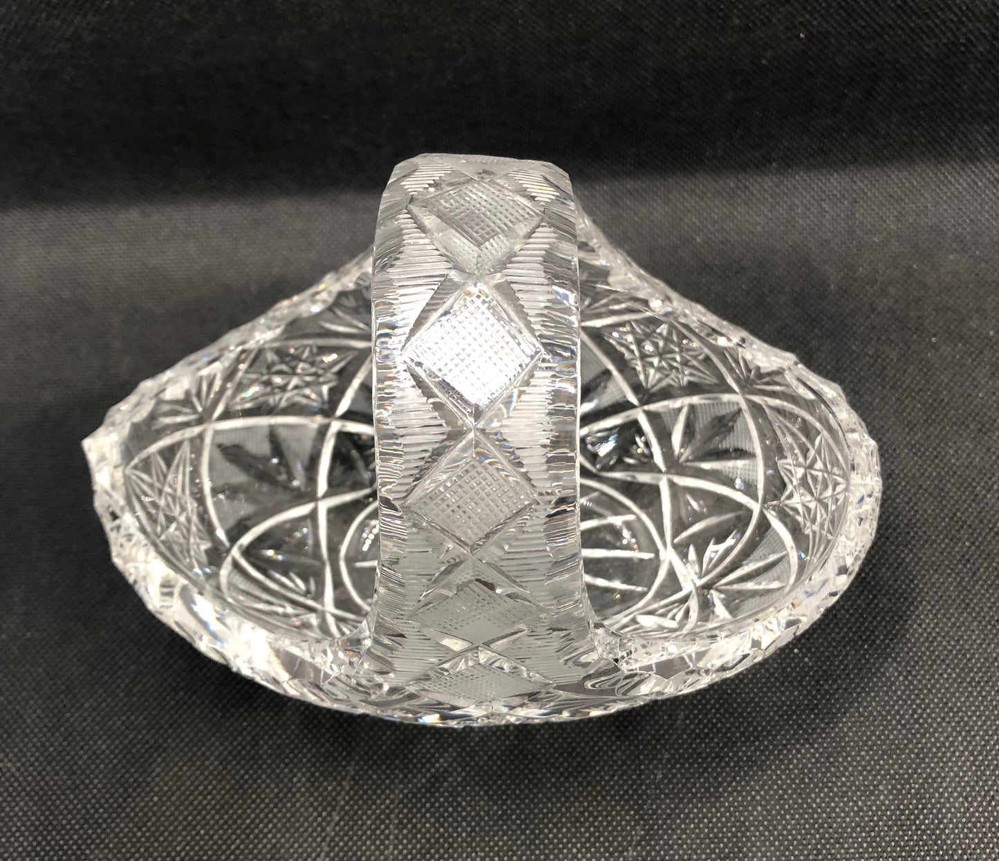 crystal vase handle top view