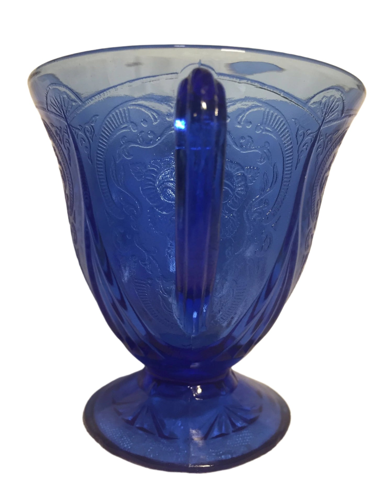 Royal Lace Blue Glass Creamer