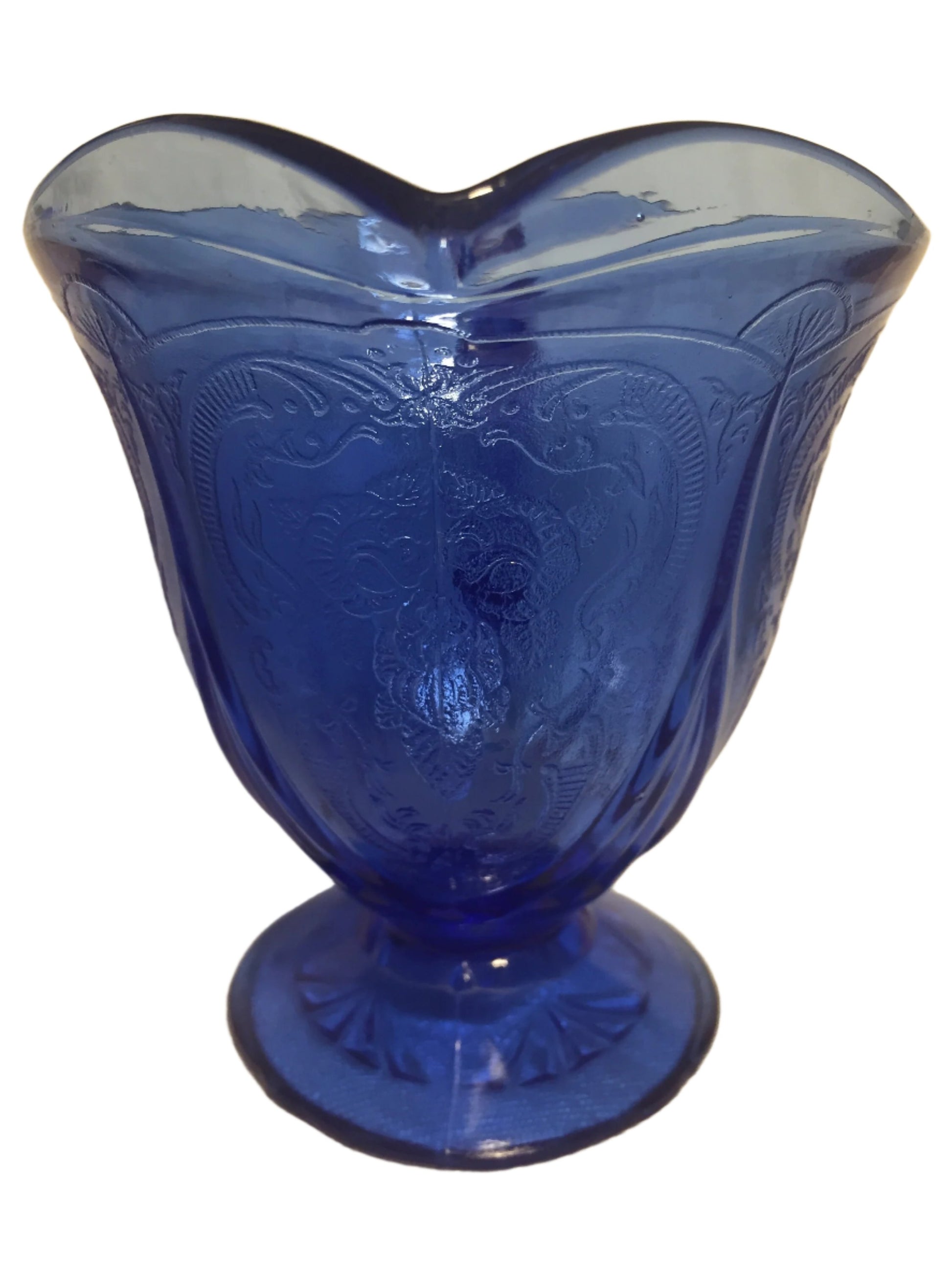 Royal Lace Blue Glass Creamer