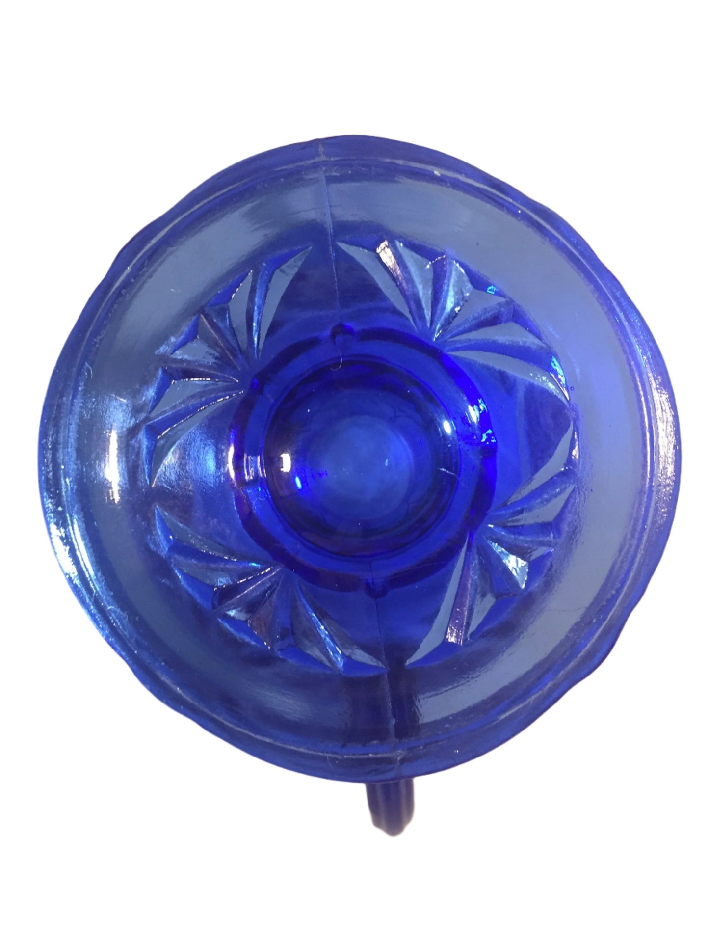 Royal Lace Blue Glass Creamer