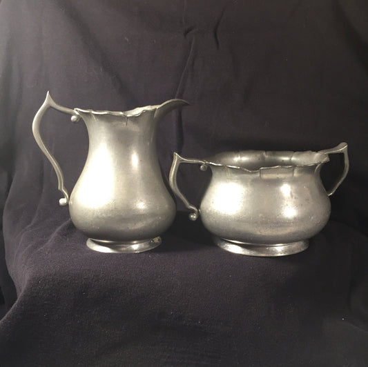 Elegant Pewter Sugar and Creamer by INSICO