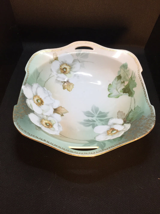 Beautiful R&S Handpainted Bowl with Flowers