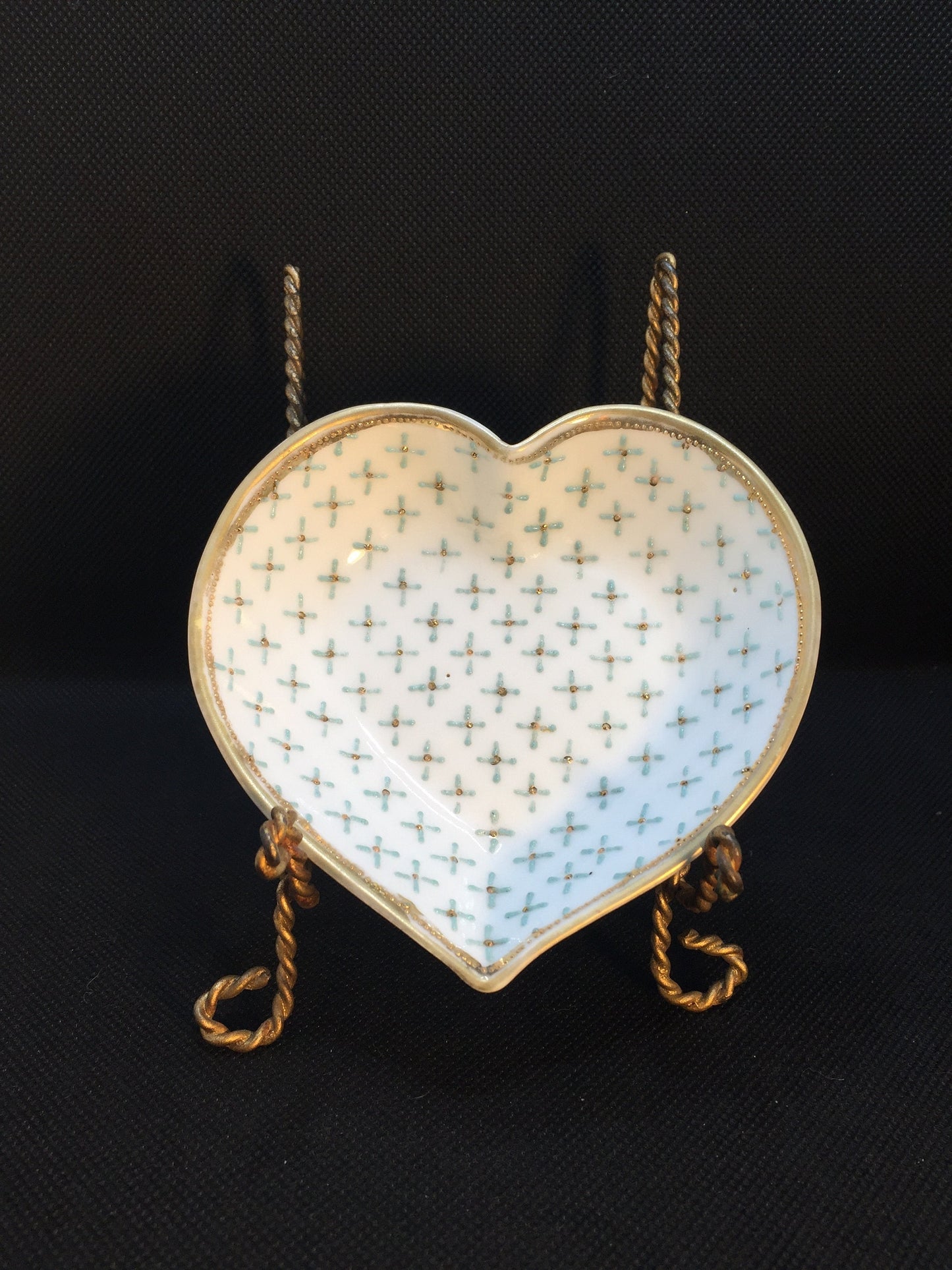 Pretty Nippon Heart Shaped Trinket Dish