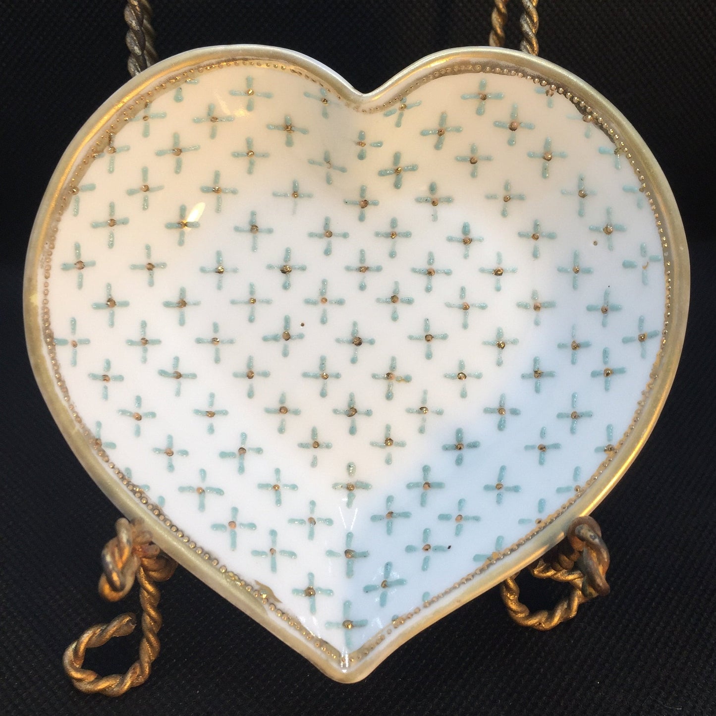 Pretty Nippon Heart Shaped Trinket Dish