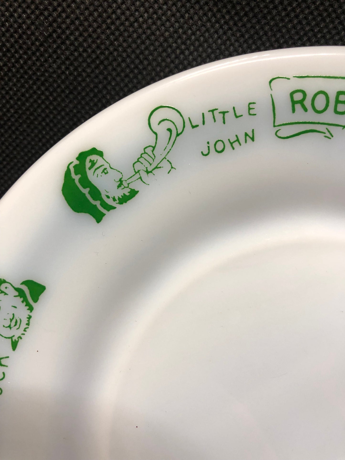 Hazel Atlas Robin Hood Milkglass Plate